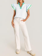 The Savannah Ruffle Sleeve Top