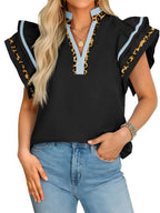 The Savannah Ruffle Sleeve Top