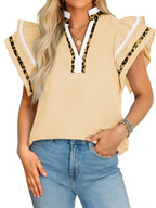 The Savannah Ruffle Sleeve Top