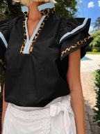 The Savannah Ruffle Sleeve Top
