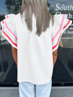 The Savannah Ruffle Sleeve Top