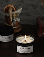 The Moonlit Crystal Intention Candle