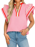 The Savannah Ruffle Sleeve Top