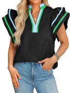The Savannah Ruffle Sleeve Top