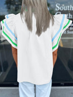 The Savannah Ruffle Sleeve Top