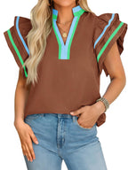 The Savannah Ruffle Sleeve Top