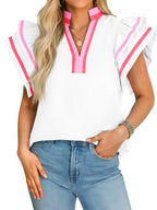 The Savannah Ruffle Sleeve Top