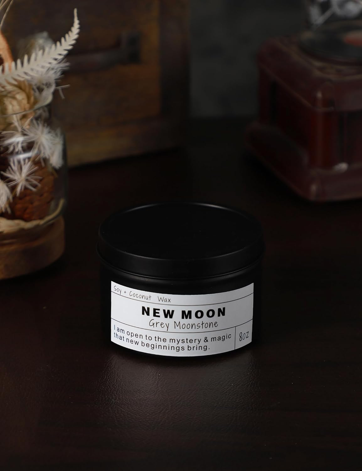 Crystal Soy Candles, Handmade Wishing Gifts, Wishing Law of Attraction, Moon Magic, Birthday Candle Gifts. (Manifestation)