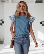 Sweet Magnolia Ruffle Sleeve Top