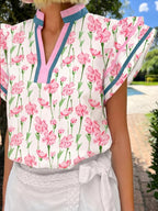 The Savannah Ruffle Sleeve Top