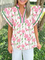 The Savannah Ruffle Sleeve Top