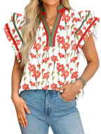 The Savannah Ruffle Sleeve Top