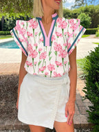 The Savannah Ruffle Sleeve Top