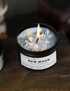 The Moonlit Crystal Intention Candle