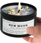 The Moonlit Crystal Intention Candle