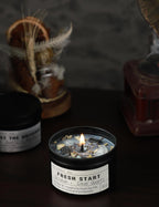 The Moonlit Crystal Intention Candle