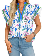 The Savannah Ruffle Sleeve Top