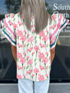The Savannah Ruffle Sleeve Top
