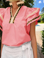 The Savannah Ruffle Sleeve Top
