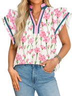 The Savannah Ruffle Sleeve Top