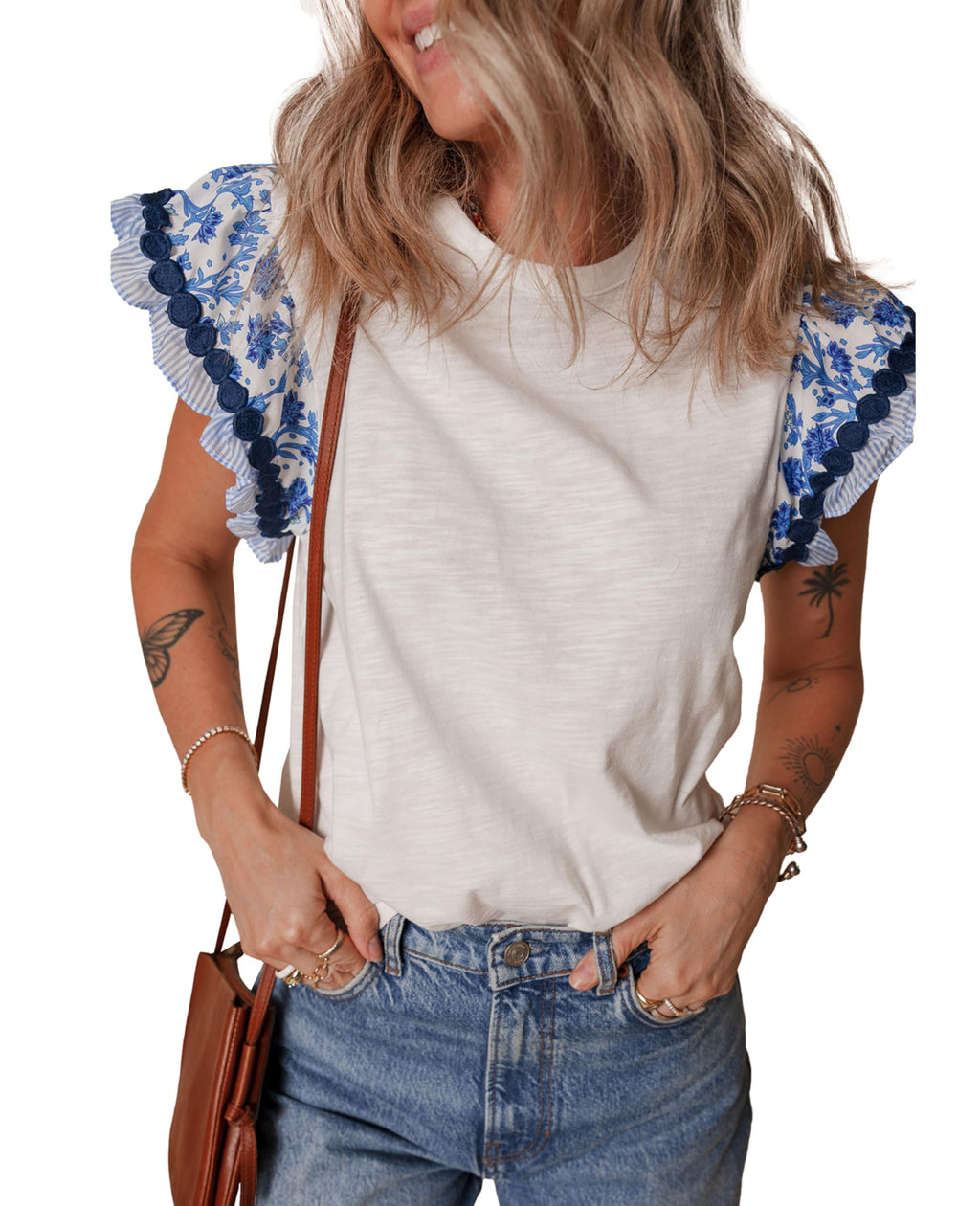 Sweet Magnolia Ruffle Sleeve Top
