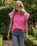 Sweet Magnolia Ruffle Sleeve Top