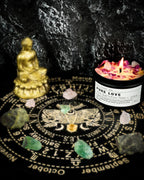 The Moonlit Crystal Intention Candle