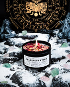 The Moonlit Crystal Intention Candle