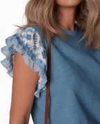 Sweet Magnolia Ruffle Sleeve Top