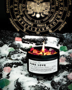 The Moonlit Crystal Intention Candle