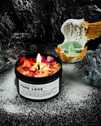 The Moonlit Crystal Intention Candle