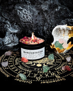 The Moonlit Crystal Intention Candle