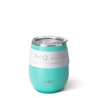 Matte Aqua Stemless Wine Cup (14oz)