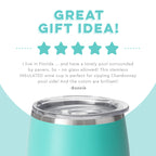 Matte Aqua Stemless Wine Cup (14oz)
