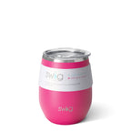 Matte Hot Pink Stemless Wine Cup (14oz)