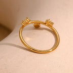 The Juliette Crystal Crown Ring