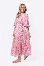Alice Dress Short Sleeve (Peach Flower)