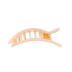 Almond Beige Medium Flat Rectangle Hair Clip