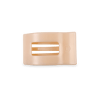 Almond Beige Small Flat Rectangle Hair Clip