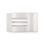 Coconut White Medium Flat Rectangle Hair Clip