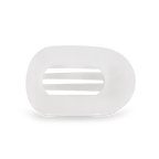 Coconut White Medium Flat Round Hair Clip