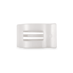 Coconut White Small Flat Rectangle Hair Clip