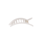 Coconut White Small Flat Rectangle Hair Clip