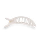 Coconut White Small Flat Round Hair Clip