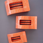 Dreamsicle Large Flat Rectangle Hair Clip