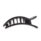 Jet Black Large Flat Rectangle Hair Clip