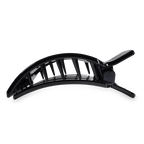 Jet Black Large Flat Square Hair Clip