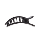 Jet Black Medium Flat Rectangle Hair Clip