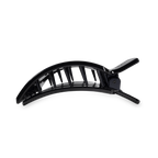 Jet Black Medium Flat Square Hair Clip