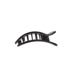 Jet Black Small Flat Rectangle Hair Clip